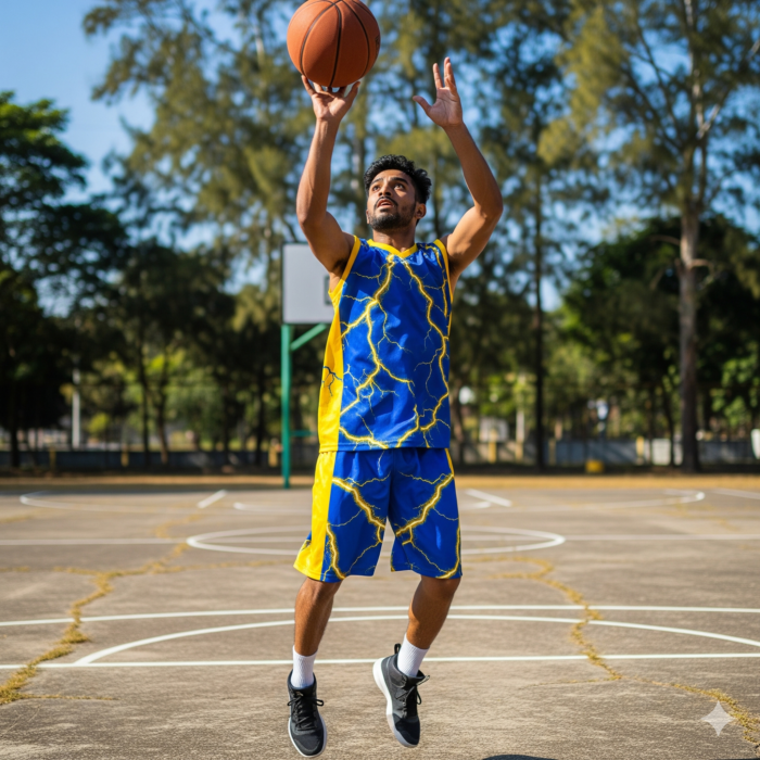 Blue Lightning Men's Basketball Kit