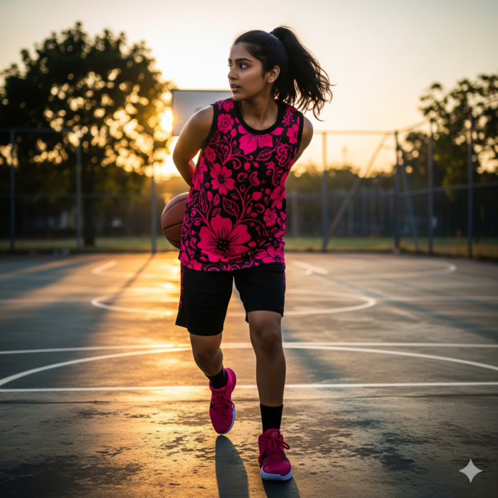 Floral Pink Women’s Basketball Kit